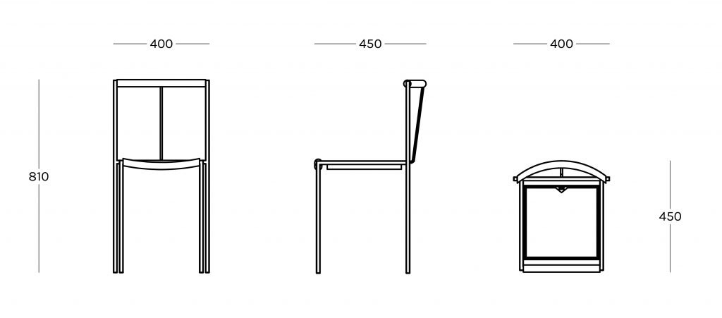 dimensions of sedia chair
