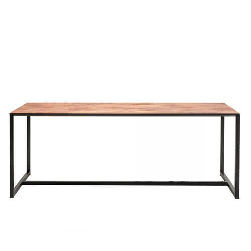 Metal table with rust finish ZEUS