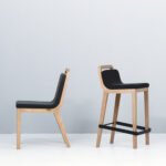 cerida chair in black and cerida stool in black