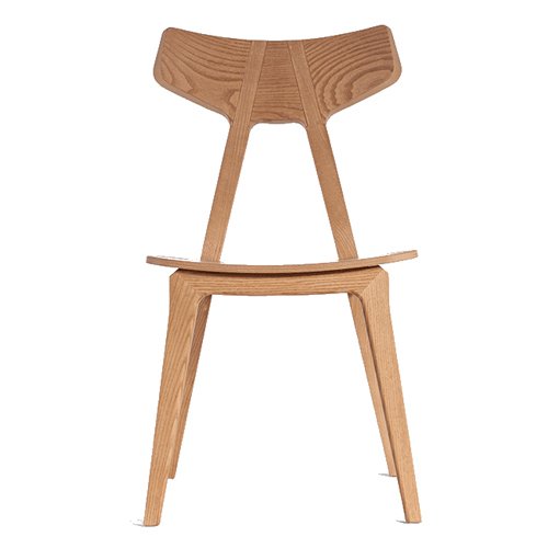 a solid ash minimalistic chair