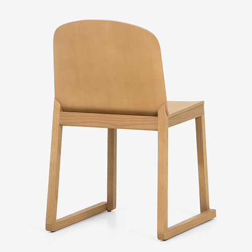 vitero chair beige from the back