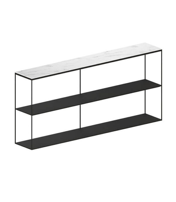 White Carrara marble sideboard