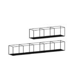 Slim irony metal wall rack