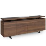 Wooden sideboard with steel base