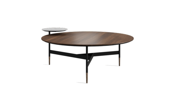 the combo coffee table, with a steel body. Available in various surface materials.