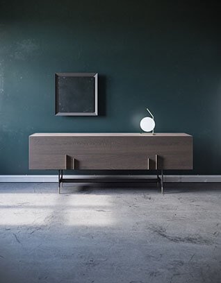Urban tall wooden sideboard retro style