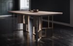 deco dining table with metal base