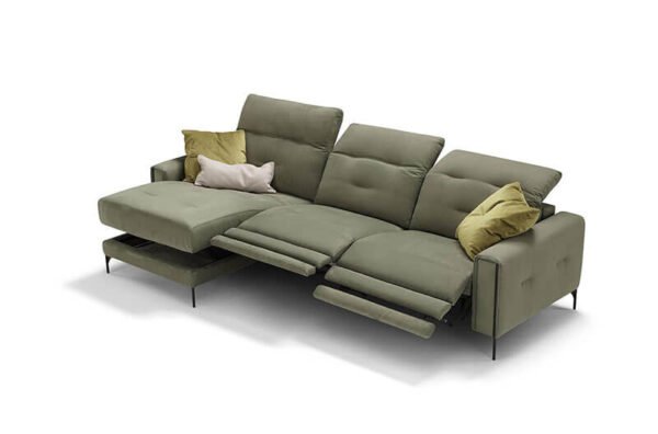 arnold corner sofa in fabric and in green