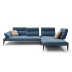 caveoso blue corner sofa in fabric