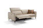 the dusk sofa in beige leather reclining mechanism