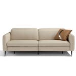 the dusk sofa in beige leather