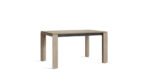 the fiori table with wooden legs and steel crossbeams.