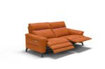 oliver sofa in orange in reclining position
