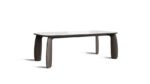 the organic table with solid wooden legs and an Isola-type surface