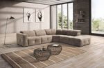 the sauvanne sofa placed in a living room